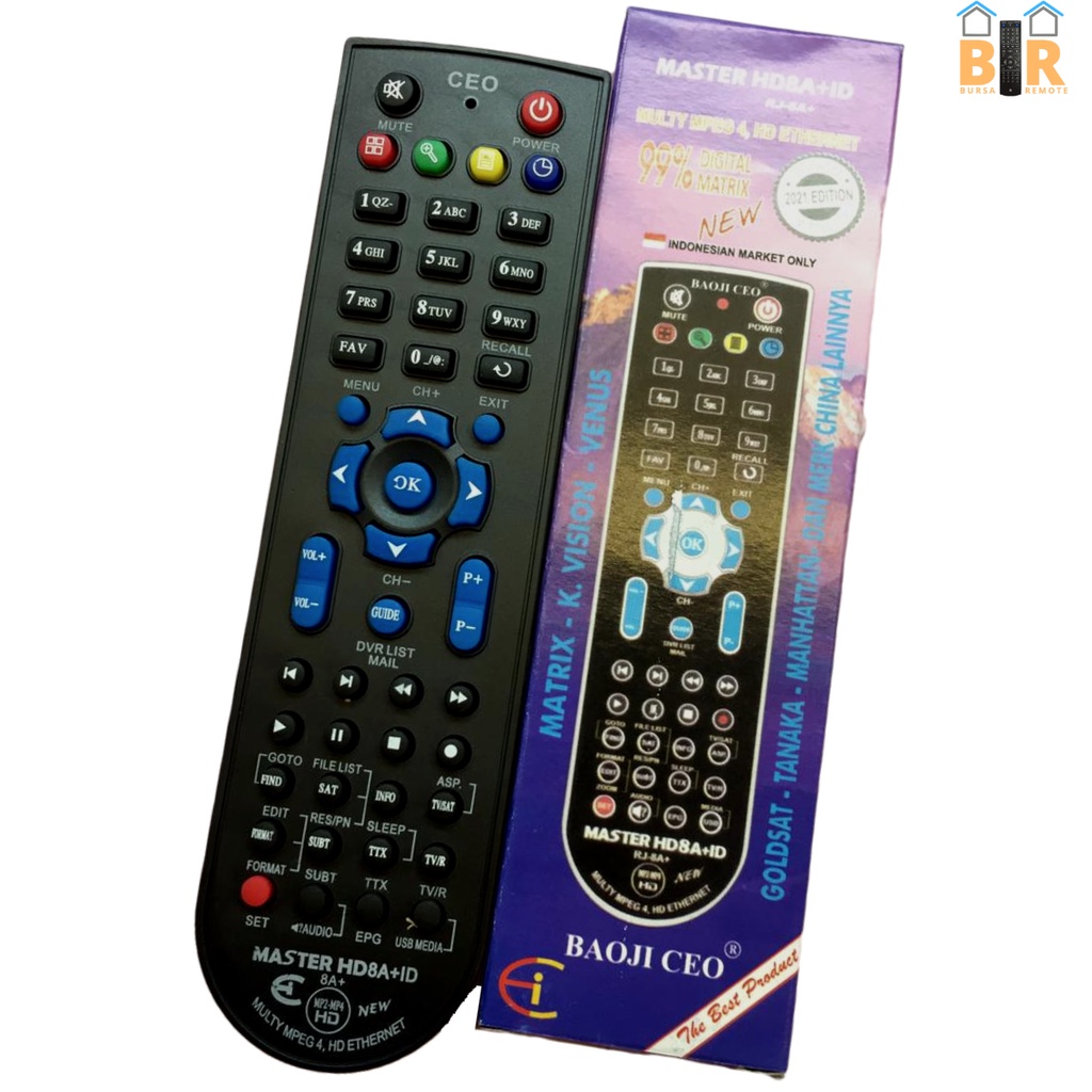 Remot Remote MULTI RECEIVER PARABOLA MPEG4 HD (getmecom, matrix, manhattan, venus, technosat)