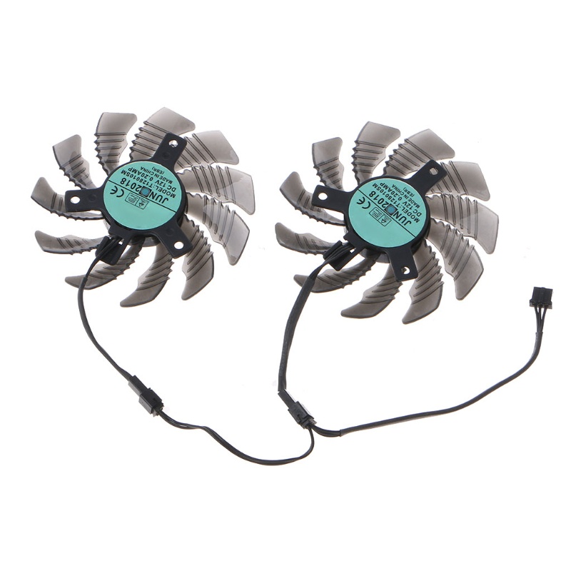 Bt 2PCS 80MM Kartu Grafis Pendingin VGA Fan T128010Kipas Cooler SM 3Pin 12V 0.2A