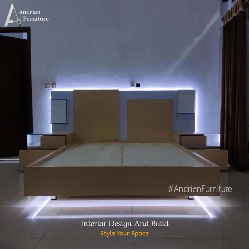 Jual CUSTOM | Tempat Tidur / Divan Minimalis Modern HPL Dengan 2 Unit ...