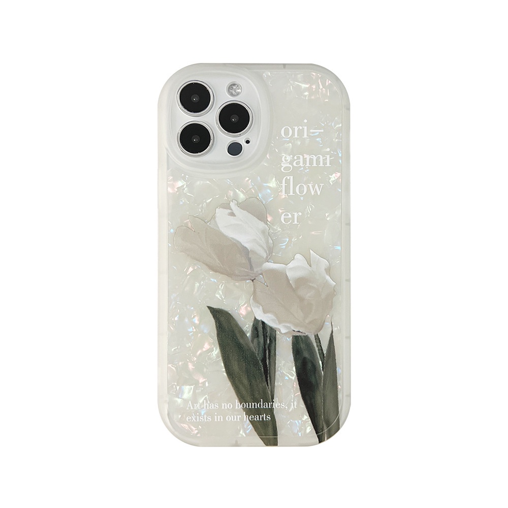 Casing Soft Case TPU Motif Empat Sudut Untuk iPhone 13pro 13prm 11 7Plus 8Plus Xr XS 13 12pro Max