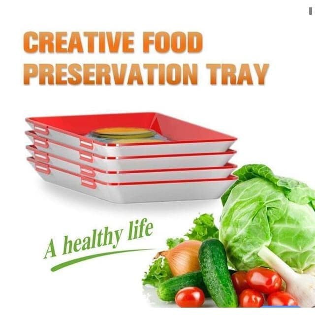 GARANSI 1 tahun Creative Food Preservation Tray hemat tempat ruang