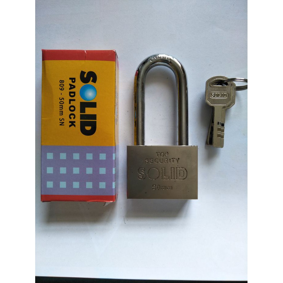 Gembok SOLID809L-50mm panjang - Gembok baja solid - Gembok 50mm