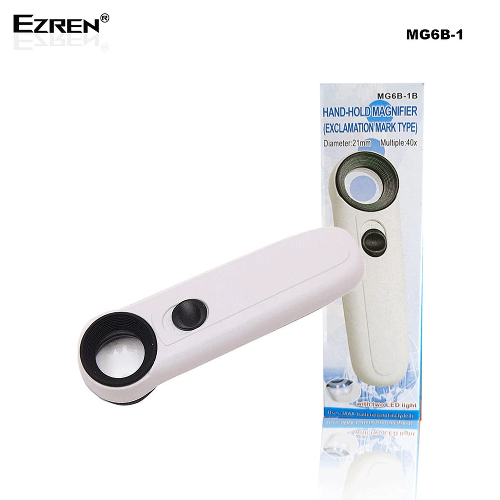 Ezren EZ-0250 portable 40X mini led magnifying glass Pembesar MG6B-1B