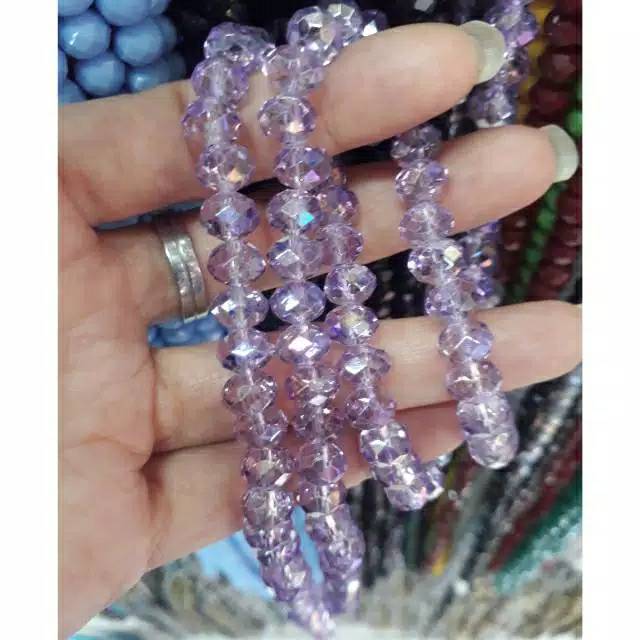 Manik Kristal Bakpao / Ceko Ungu Violet Bening