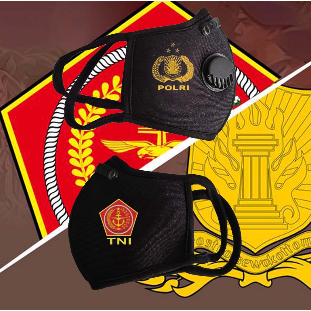 masker TNI POLRI /masker dewasa tni polri / masker sablon 3 ply