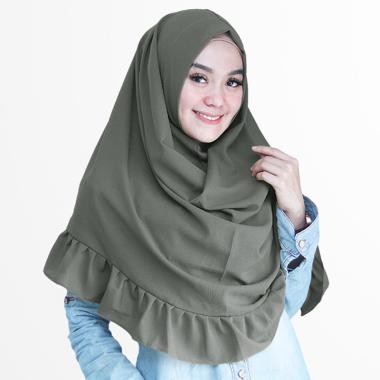 Jilbab Instan Non pet kriwil Hijab Kaos Bergo kerut Syari Khimar Najwa + Kerut