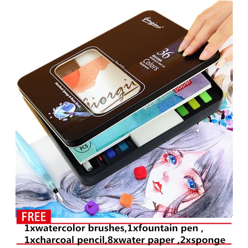 

Mi Slayershop 36/48/56Water Color Set - Alat Cat Air Set (Termasuk Kuas dan Kertas Gambaran)