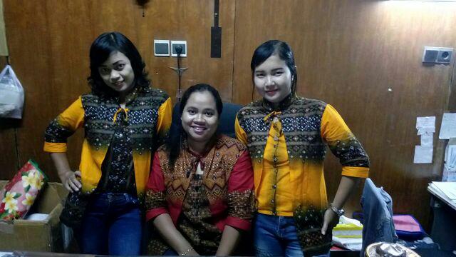 Trolistore Batik Wanita Motif Gradasi Kuning Lengan Pendek Grosir Batik Pekalongan