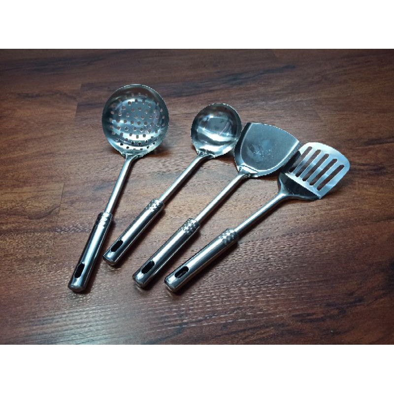 Set 4 In 1 Stainless - Spatula Alat Masak All In One Peralatan Tumis alat Centong Kitchen tools Ware