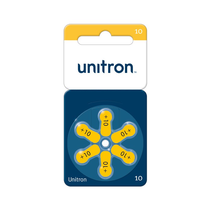 Baterai Unitron Ukuran 10 Alat Bantu Dengar (6 pcs) - Batere ABD Hearing Aid Battery Size Kuning