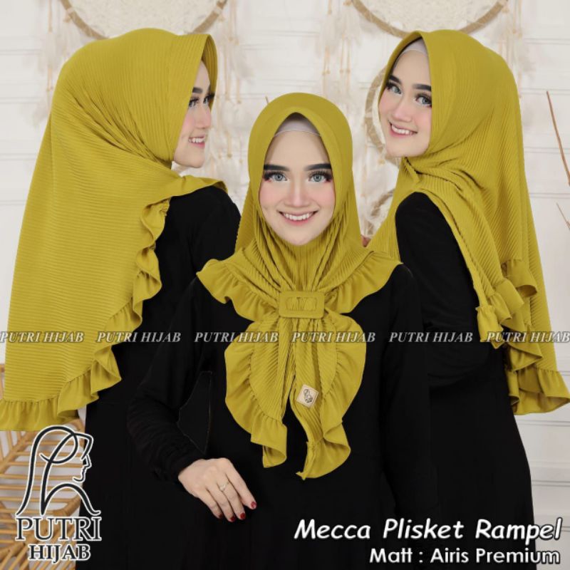 HIJAB INSTAN MECCA PLISKET REMPEL FREE GESPER BY PUTRI HIJAB