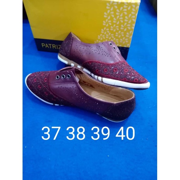 PATRIZIO 37 38 39 40 Original sepatu flat wanita sneakers tanpa tali sport senam