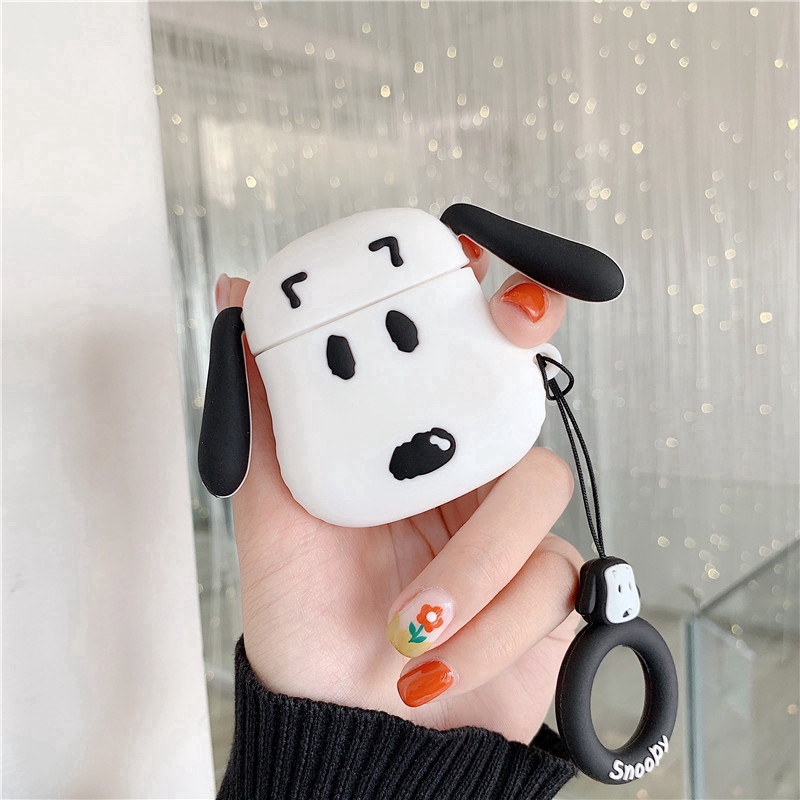 Casing Soft Case Silikon Motif Kartun Lotso Huggin Bear Snoopy Untuk Apple Airpods 1 / 2