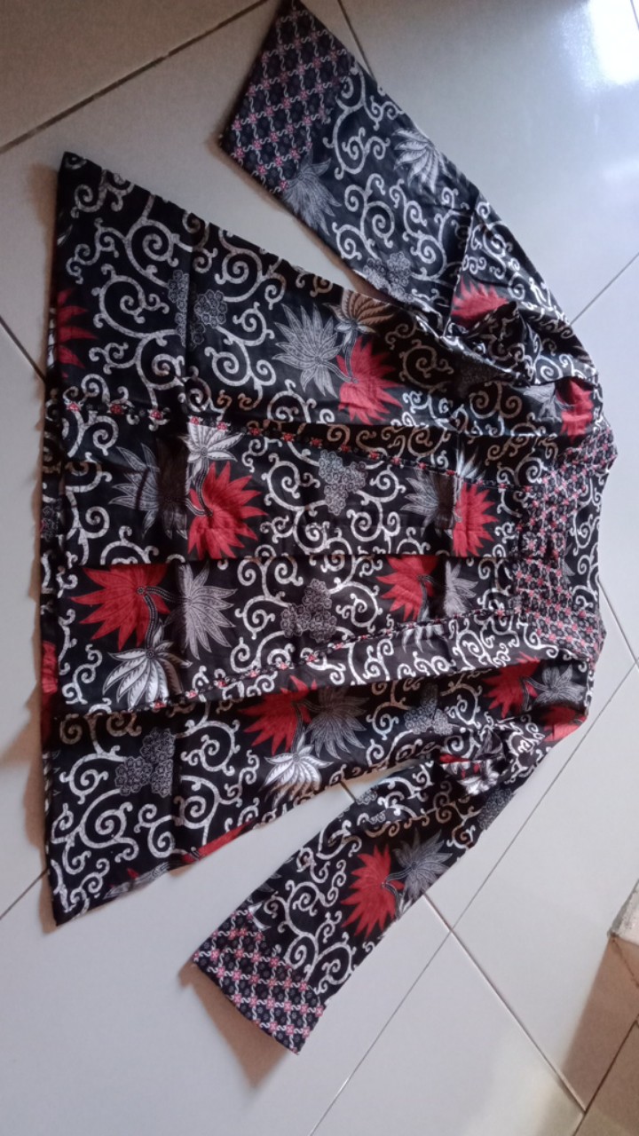 Tey-17 Batik Wanita Asj Sa Hrb026 Kenongo Kemeja Tosca Pendek