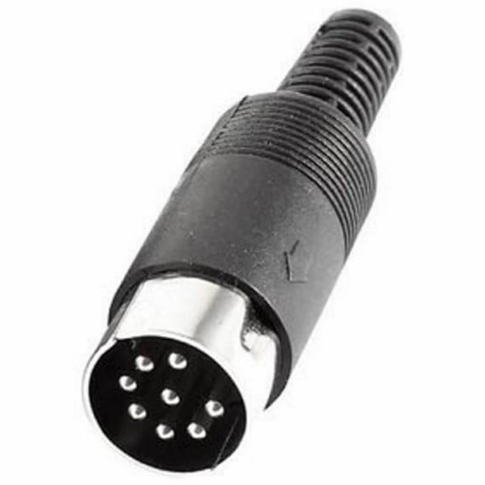 Jack Din 8 Pin Male Connector Konektor S-Video Plug Mini Hitam Soket