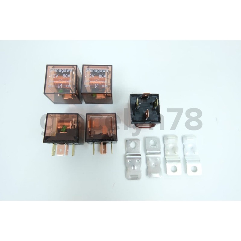 Relay Transparan 4 Kaki 12 Volt 40 80 Ampare Untuk Klakson Lampu Alarm RELAY merk GRC PREMIUM