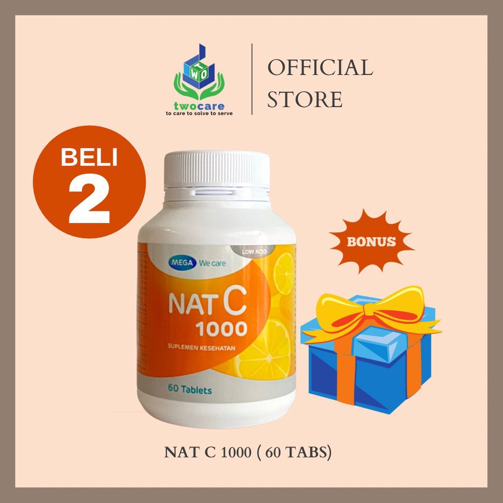 Mega We Care NAT C 1000 Mg 60 Tablet Vitamin C Daya Tahan Tubuh