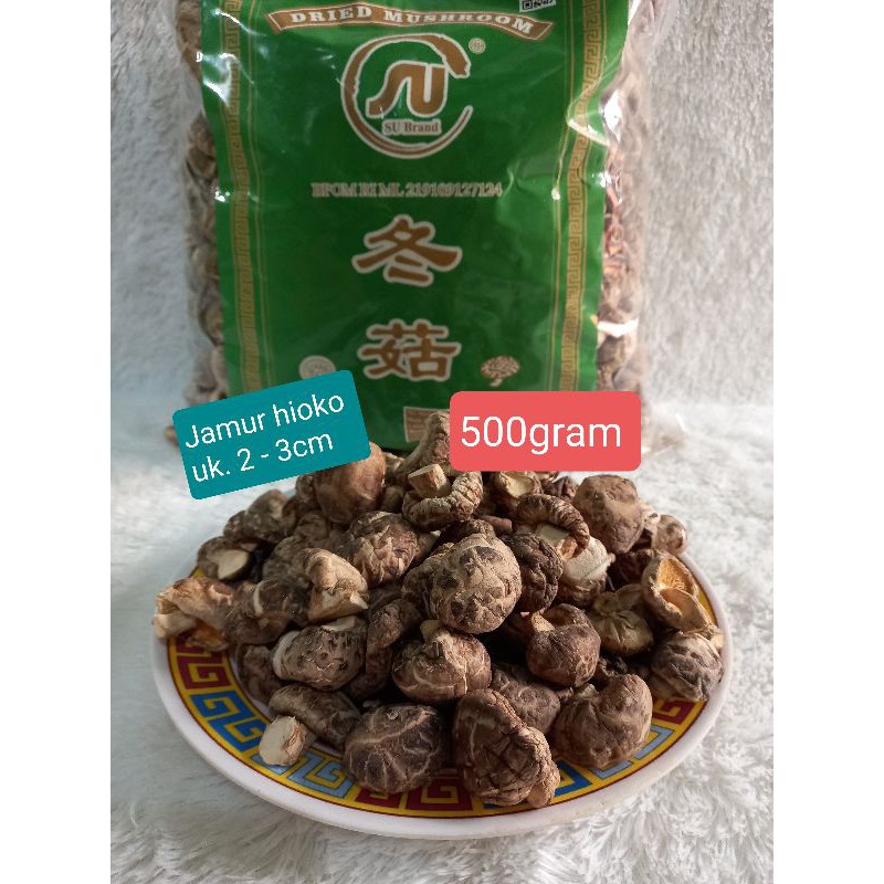 

Jamur Hioko Shitake Kering 2-3cm ( Kecil ) 500gram