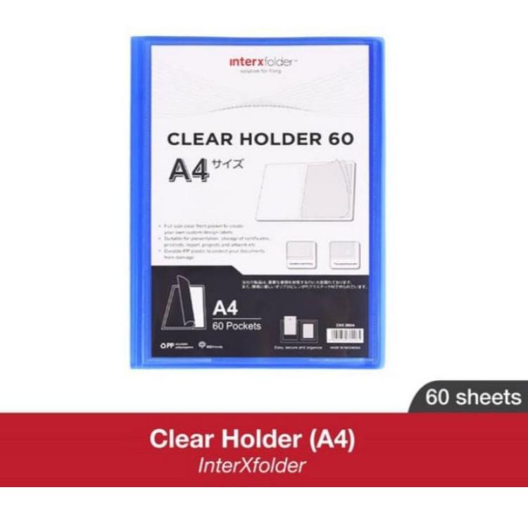 

★Mort★ Clear holder/dokumen keeper/display book A4 60 lembar Inter x folder (1 pcs)₤ ,.,.