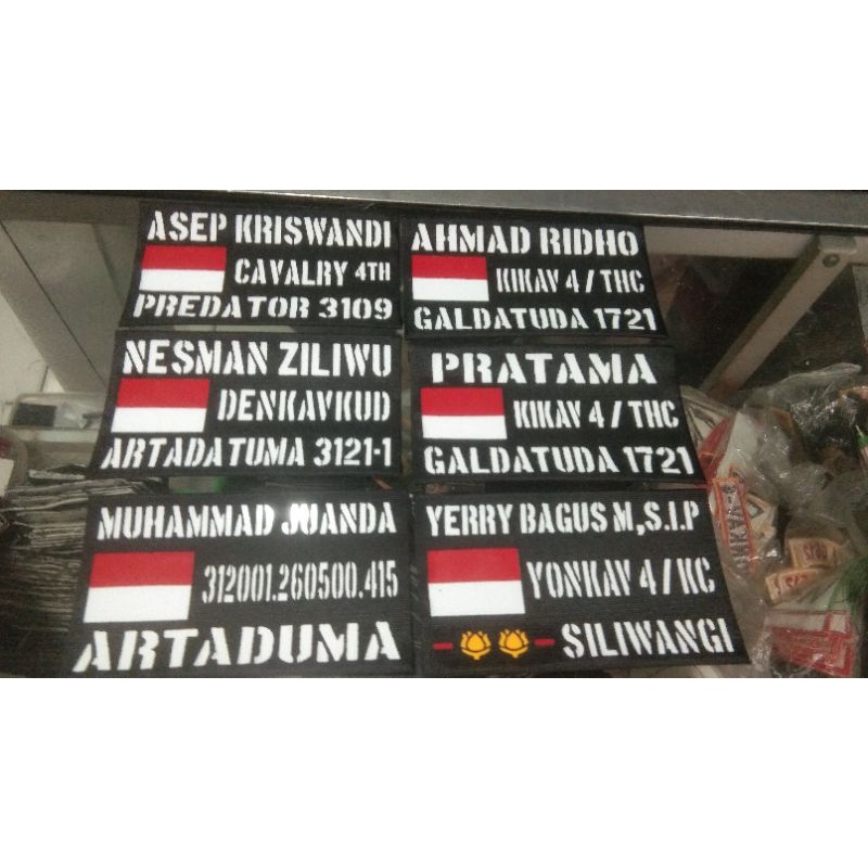 PATCH LASERCUT VELCRO BEBAS CUSTOM LOGO MATERIAL IMPORT