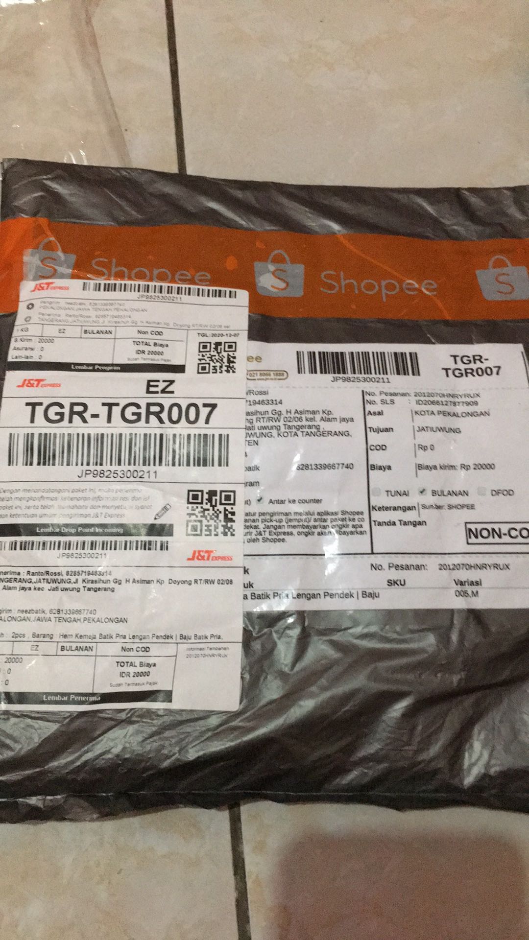 Hem Kemeja Batik Pria Lengan Pendek | Baju Batik Pria