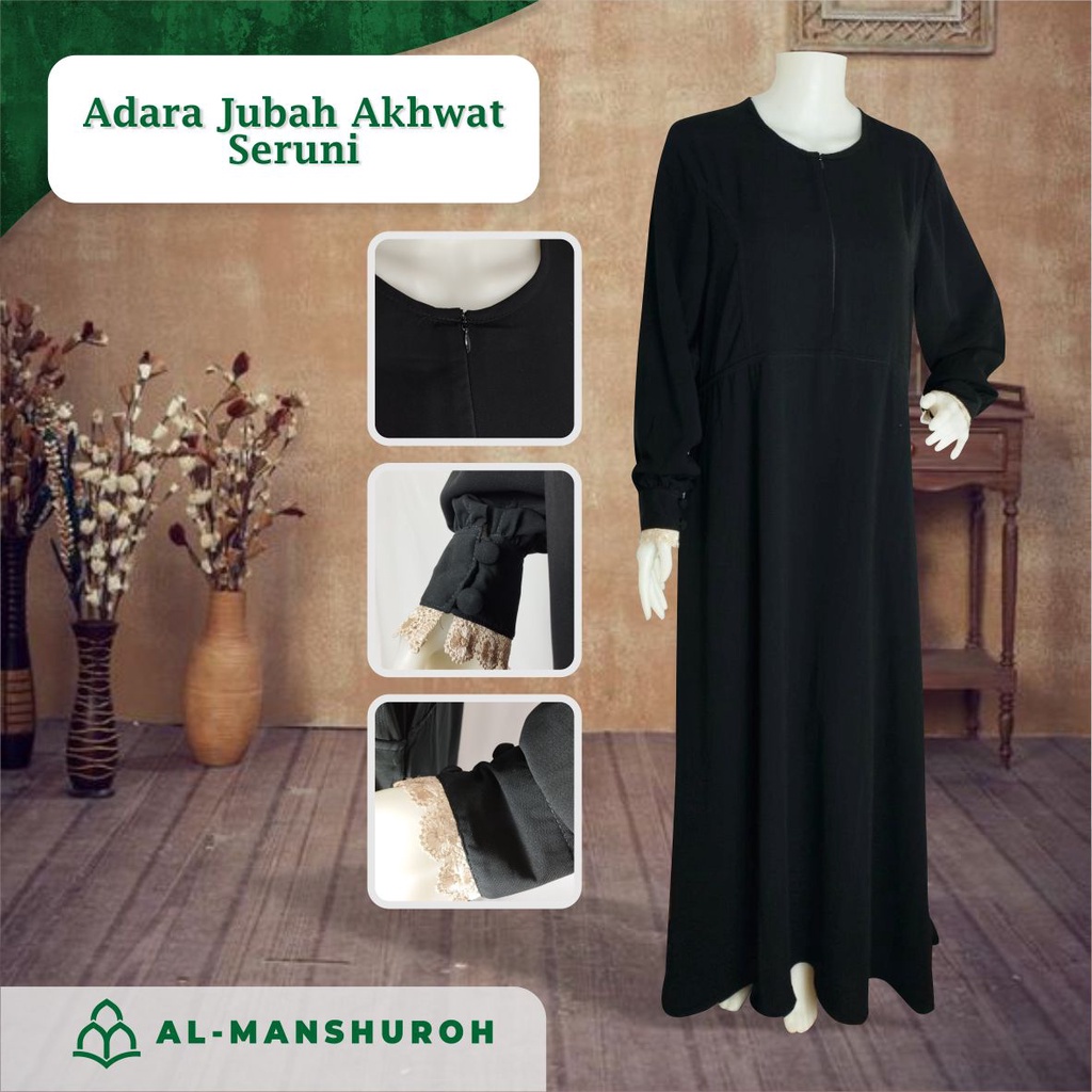Jubah Syari Akhwat Dewasa Seruni | Gamis Setelan Akhwat Dewasa Syari
