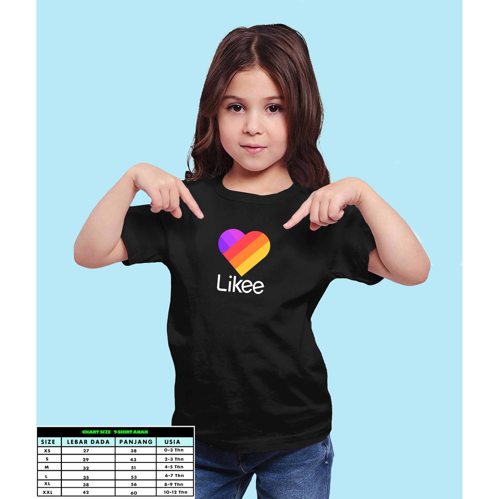 Baju Likee anak | Kaos anak perempuan dan laki laki |Kaos Like anak |  Bahan katun combed 24s