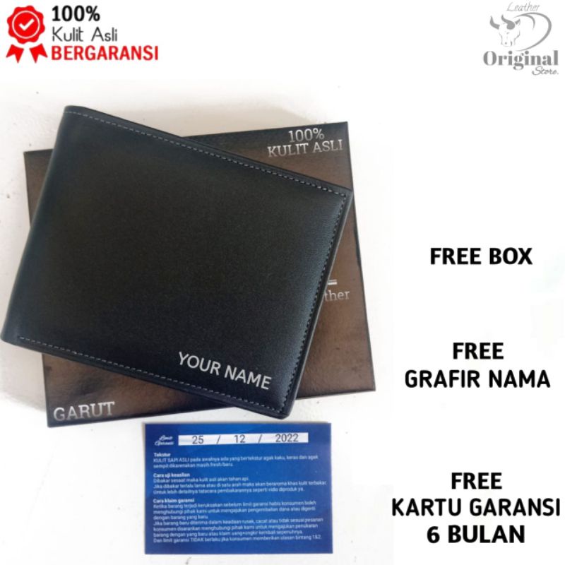 Dompet Kulit Pria 100% ORIGINAL Kulit Asli FREE Ukir Nama