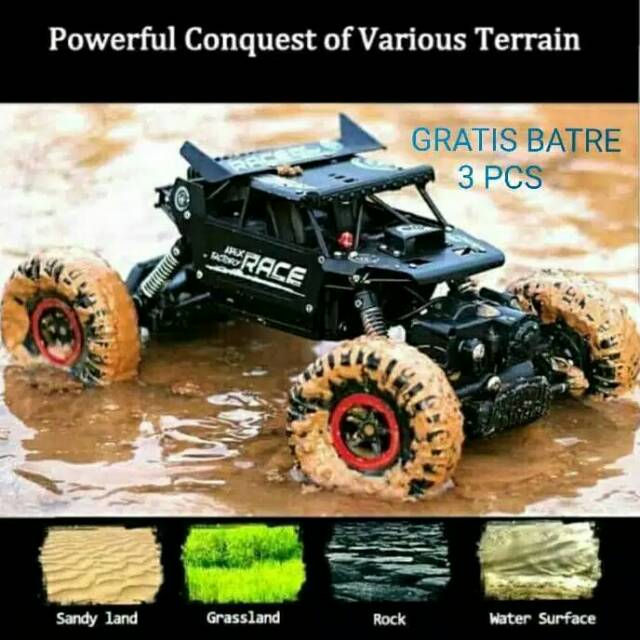 Mobil RC 4WD OffRoad Rock Crawler Skala 1: 16