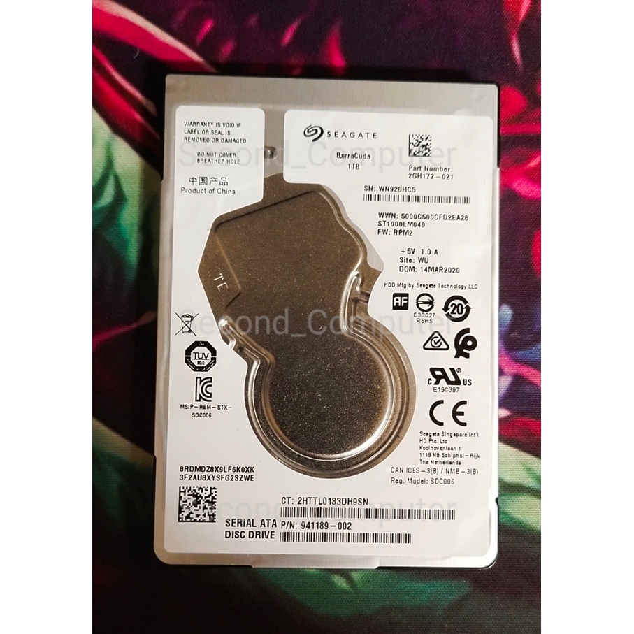 HDD Hardisk Internal Laptop 2.5 Seagate 1TB 1 TB Bad Sector / Rusak