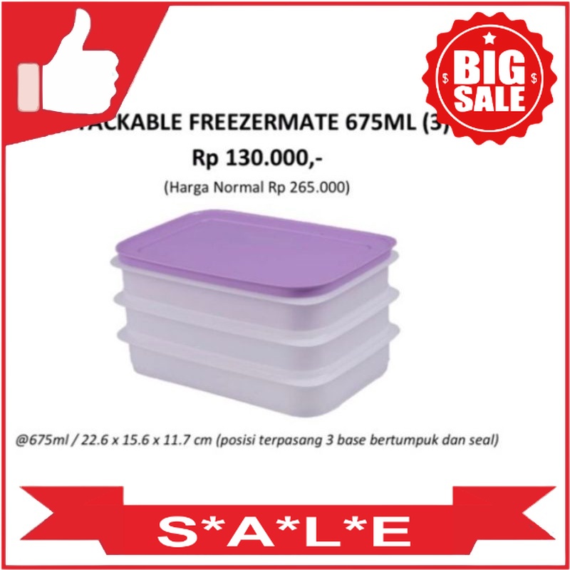 Tupperware Stackable Freezermate 1set Tupperware Original