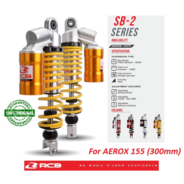 SHOCKBREAKER SHOCK BELAKANG TABUNG AEROX 155 RCB SB-2 ASLI ORI