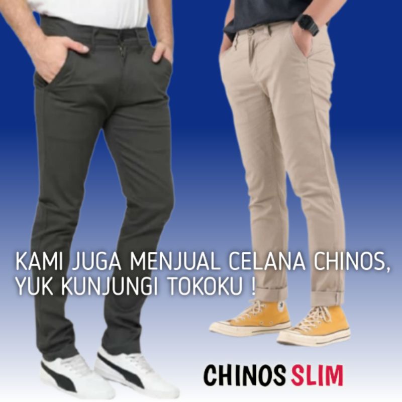 Celana Bahan Pria Slim Fit Formal Kain Wol
