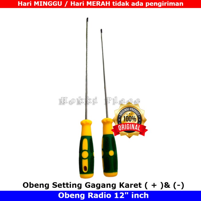 Produk Terbaru Obeng Panjang 12 Inch ( 30 Cm ) Gagang Karet Obeng Bagus Obeng Radio