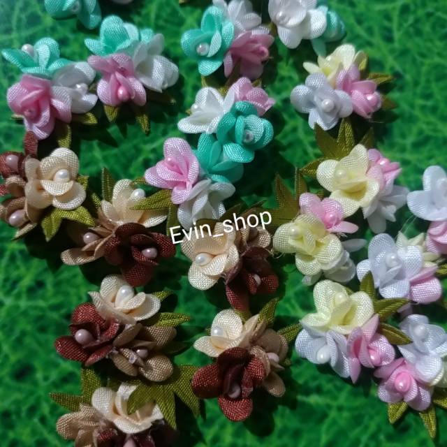 Bunga kombinasi putik daun 1/72 pcs/bisa mix warna