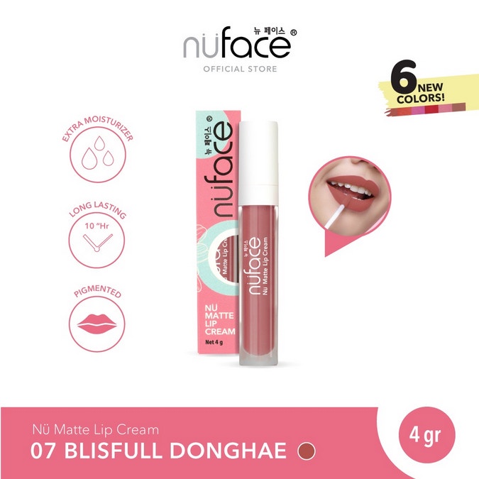 Nuface Nu Matte Lip Cream Lipcream| Sensasi Caramel, Warna Intense, Tahan Lama