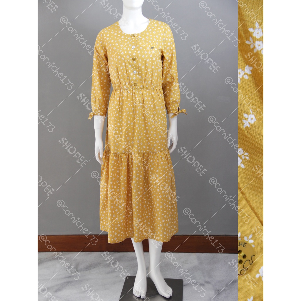 Corniche Nadeera Flower Dress Yellow - TB501432