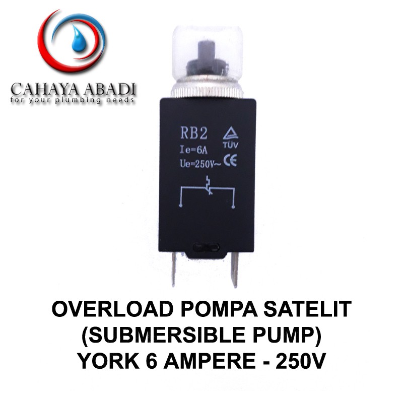 GROSIR - OVERLOAD POMPA AIR - 6A -250V - YORK