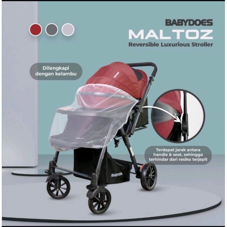 Babydoes reversible stroller maltoz CH821SN kereta dorong bayi