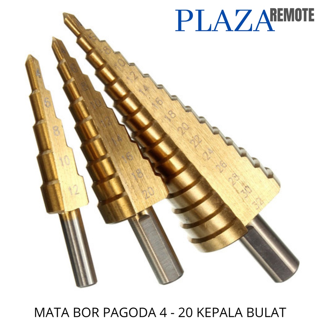 MATA BOR PAGODA HSS TITANIUM STEP CONE KEPALA BULAT