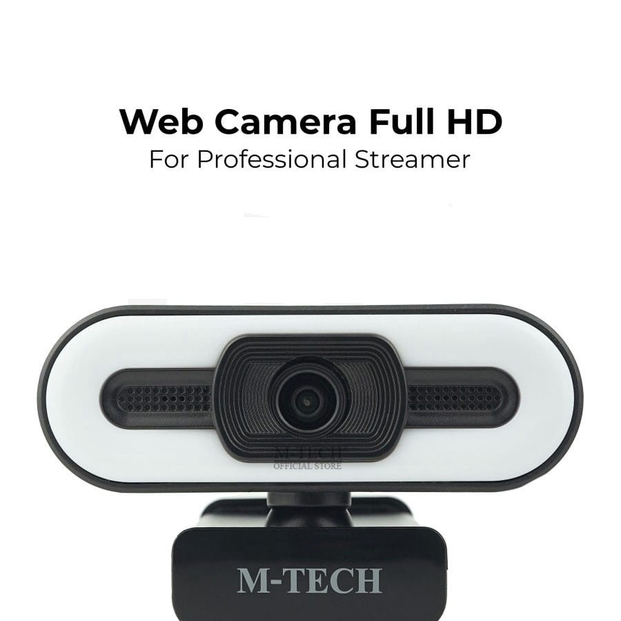 C_    WebCam Camera M-Tech WB600 Ring Light + Mic for Live Streaming