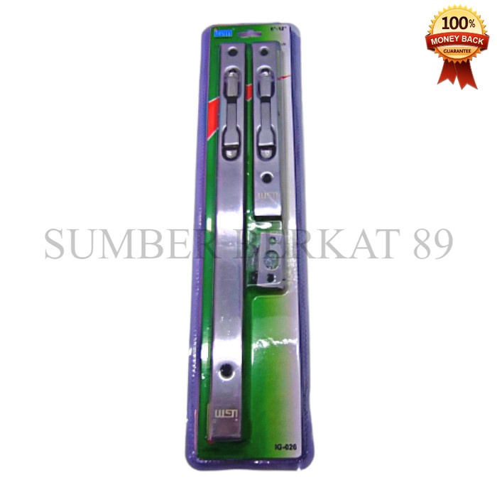 SELOT PINTU 2 DAUN/GRENDEL TANAM ATAS BAWAH UK : 6 +12 INCH IGM~SB89