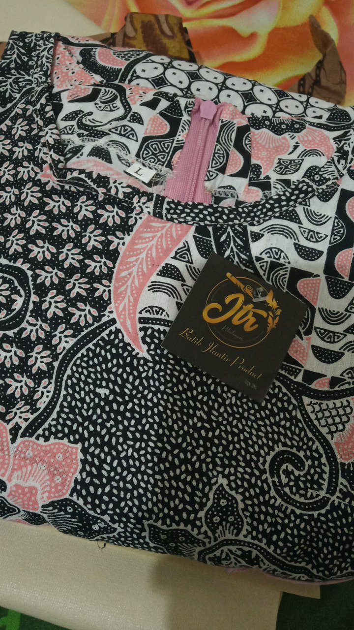 Tey-17 Batik Wanita Asj Sa Hrb026 Kenongo Kemeja Tosca Pendek