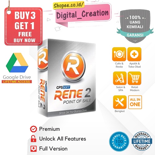 Program Software Kasir Toko RENE 2 Full Version IPOS Point of Sale Full Version Terbaru PRO Plus