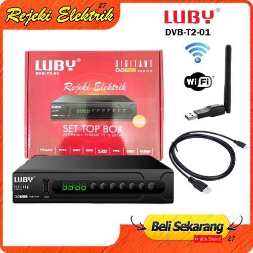 Set Top Box LUBY DVB-T2-01 Receiver Siaran TV Digital - Bisa Youtube - STB Terbaru