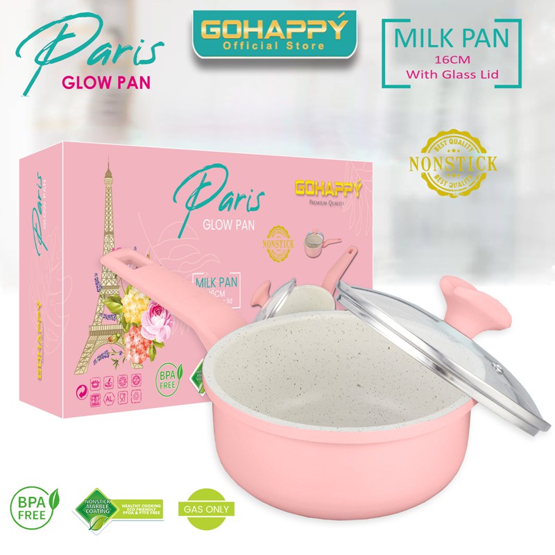 Panci Glowpan milk pan 16cm Paris Glowpan GOHAPPY GHP02 Milk pan - panci susu anak bayi mpasi