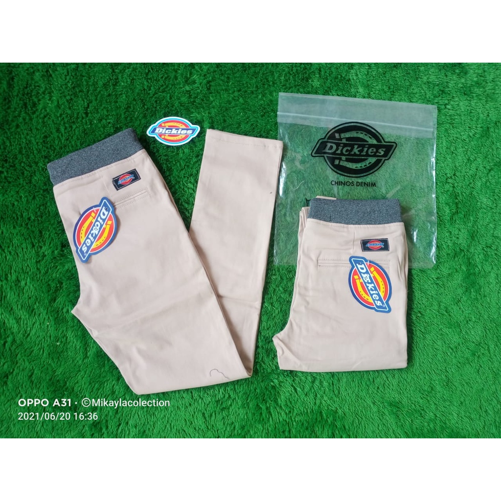 Celana Chino RIP Pinggang Karet Panjang Cream Dickies