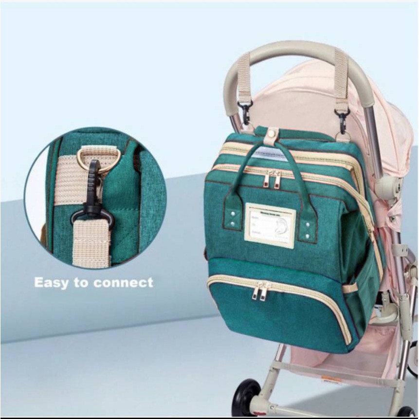 Tas Popok Bayi Dengan Alas Tidur Bayi / Diapers Bag Versi Terlengkap 2021 Import Premium