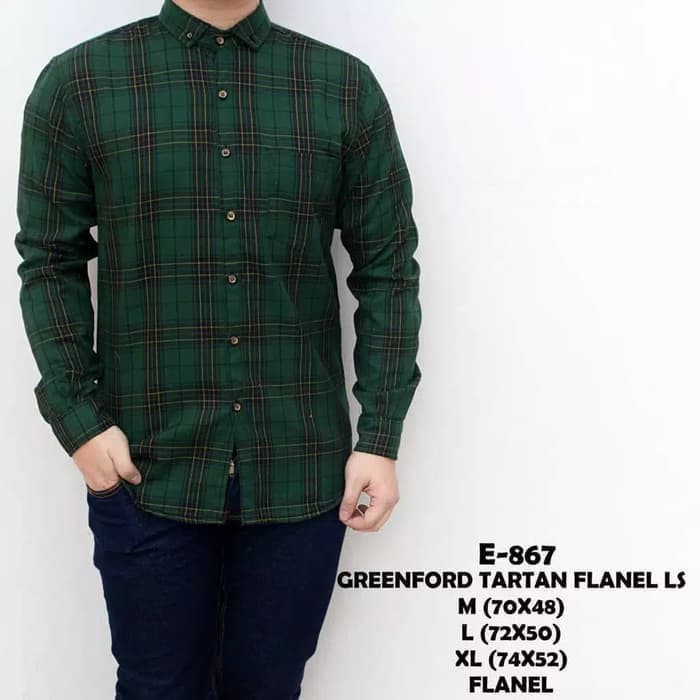 Baju Kemeja Levis Flanel Distro Tangan Panjang Kotak Premium Pria - Nomordua, M