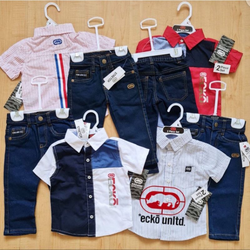 SETELAN ANAK ECKO ORI SETELAN JEANS ANAK COWOK KEMEJA ANAK COWOK